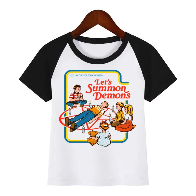 Детская футболка со страшным злом демоном смертью сатанизмом американским