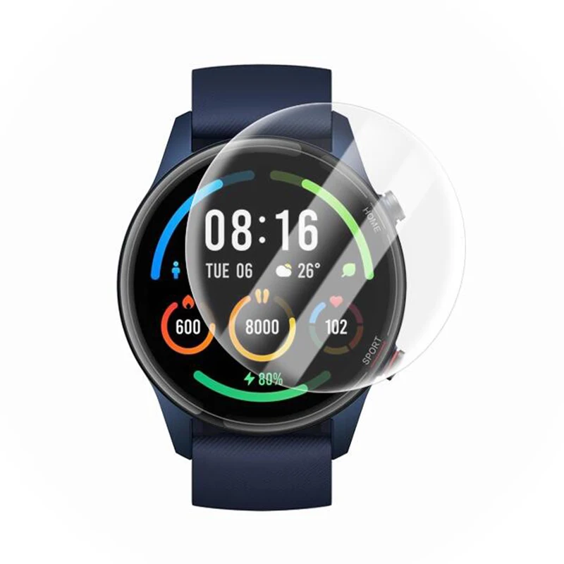 5pcs soft tpu clear protective film smartwatch guard for xiaomi mi smart watch color sports version full screen protector cover free global shipping