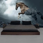 Самоклеящиеся 3D-обои на заказ, настенные фотообои с изображением скачущей лошади, Декор для дома, гостиной, спальни, современный
