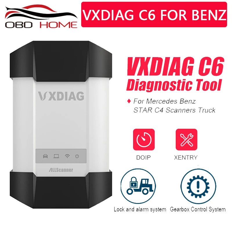 

VXDIAG C6 For Benz Car accessories Professional Car Diagnostic Tool SD Connect Better Than MB Star C4 C5 Wifi Obd2 Code Scanner