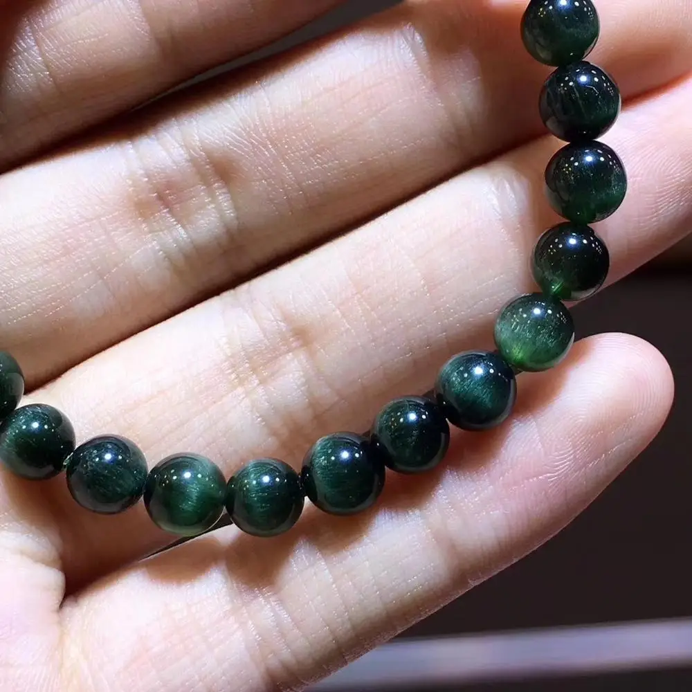 Из Бразилии Натуральный Зеленый Рутиловый Кварц солнцезащитные очки &quotкошачий