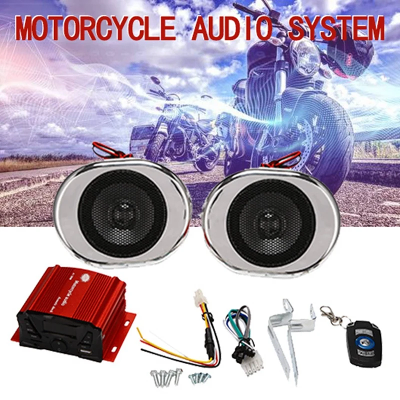 

Мотоциклетная аудиосистема с Bluetooth, звуковая система с поддержкой SD, USB, MP3, музыкальный плеер, FM-радио, 2 усилителя, водонепроницаемые колонки