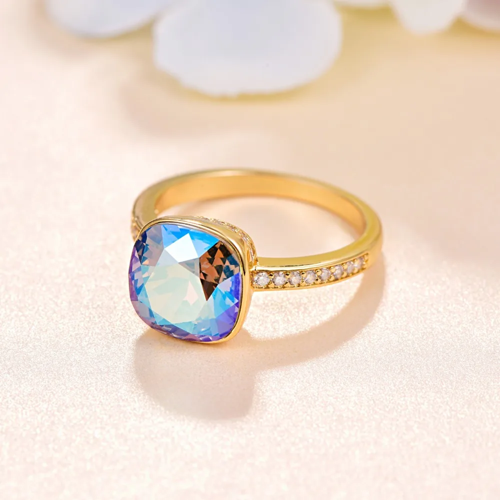 Роскошные кольца Malanda с кристаллами SWAROVSKI для женщин, Новые Модные Элегантные кольца для свадебной вечеринки, ювелирные аксессуары, подарок для мамы и девочки
