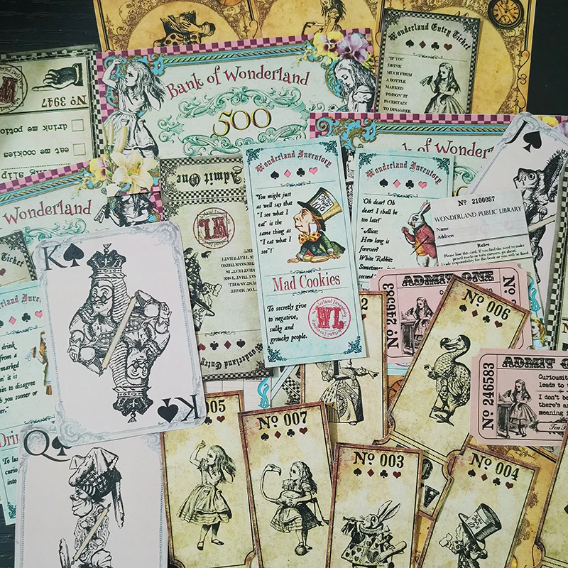 Бумажные наклейки KLJUYP Alice Bunny для скрапбукинга Счастливого