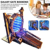 stargate bookend galaxy gate bookends creative time tunnel magical portal bookend for book shelf decorative book storage stand