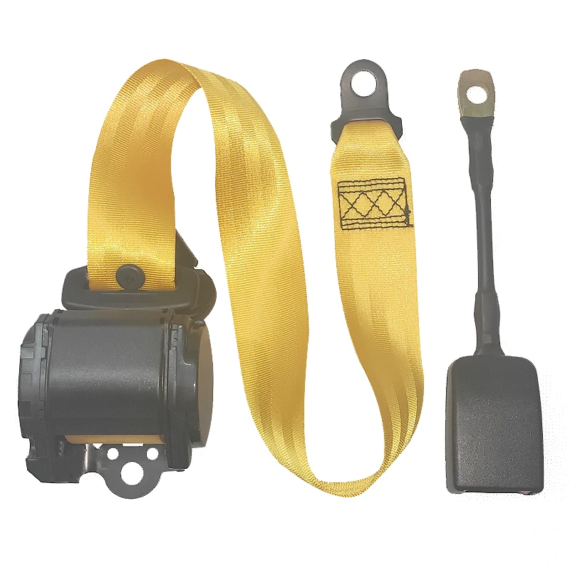 Новый комплект из желтых 3 точечный ремень безопасности ремни с аварийном