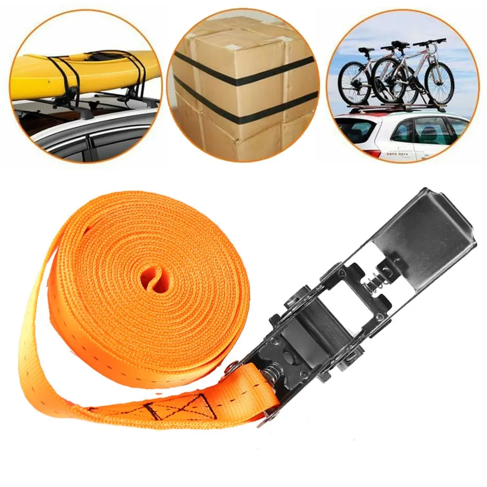 

1pcs Tie Down Roof Rack Strap Heavy Duty Kayak Lashing Straps With Stainless Buckle Polyester Webbing Stainless Steel Locking