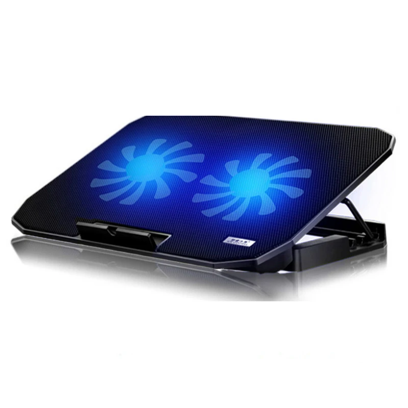 

Adjustable Speed and Height Laptop Cooling Pads 13"- 17" USB Cooling Heat 2 Fans Air-cooled Notebook Stand