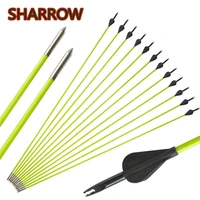 61224pcs 30 archery fiberglass arrows points tips od 5mm sp 600 glassfiber arrow for bow shooting training target accessories