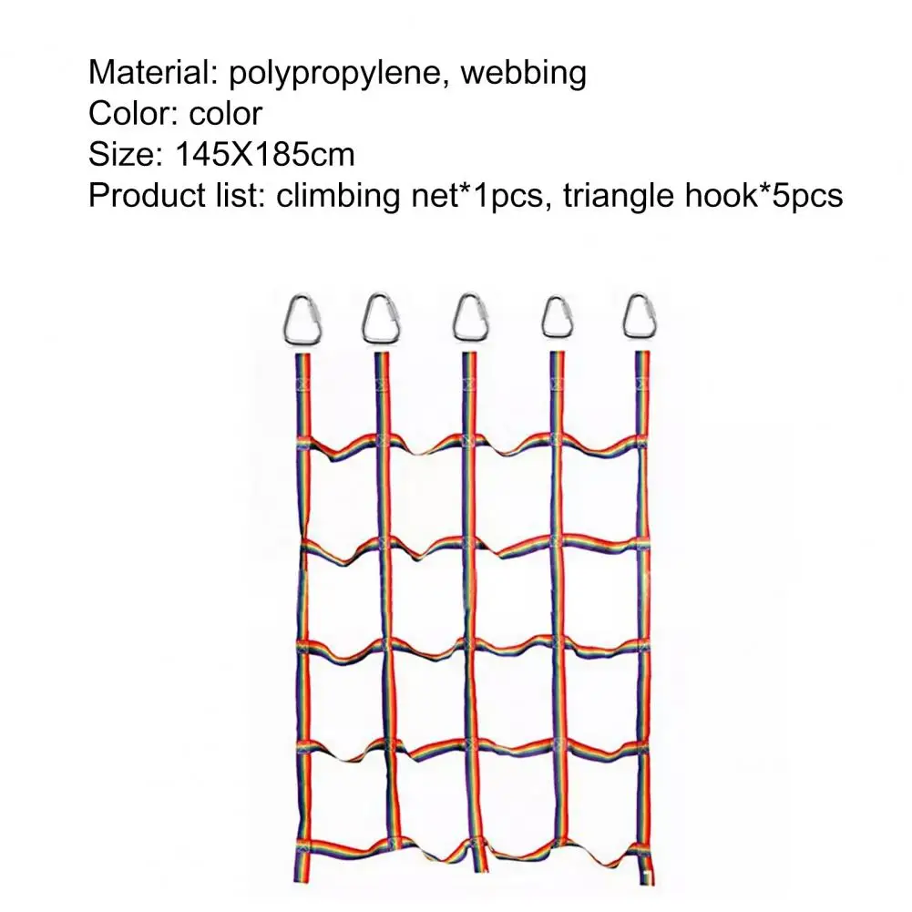 

Children Physical Training Rainbow Webbing Net Hanging Step Ladder for Outdoor Sports