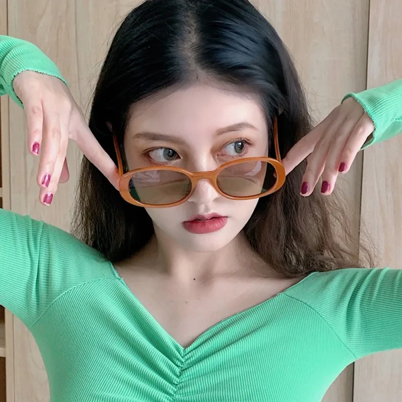 Модные солнцезащитные очки в оправе для путешествий винтажные небольшие