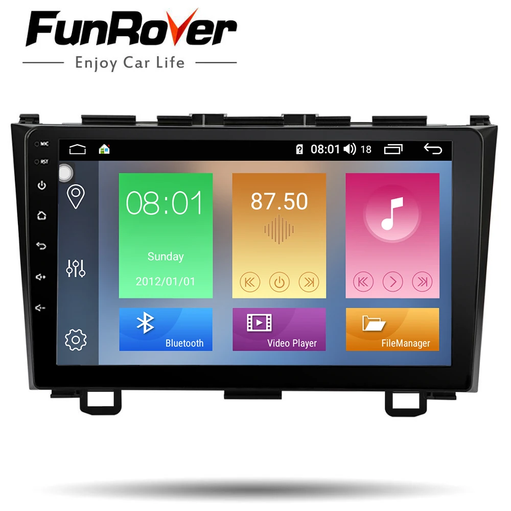 Funrover 2.5D + IPS Android 9 0 64 ГБ Автомобильный Радио GPS Видео плеер без DVD для Honda CRV CR-V 3 RE