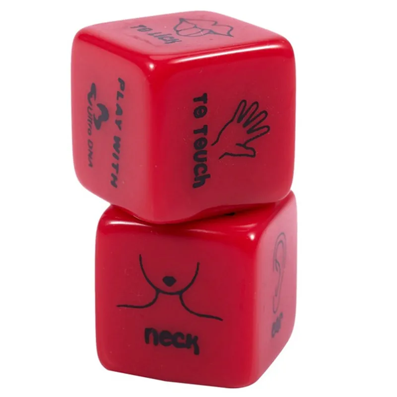 

1 Pair Ktv Clue Bar Board Game 8MM Dice Set Red Acrylic Club Party Dice Toy Couple Novelty Love Funny Punishment Gift Board