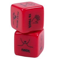 1 pair ktv clue bar board game 8mm dice set red acrylic club party dice toy couple novelty love funny punishment gift board