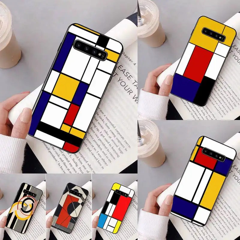 Абстрактный чехол для телефона пьестер мондриан Samsung Galaxy A50 A30 A71 A40 S10E A60 A50s A30s Note 8 9