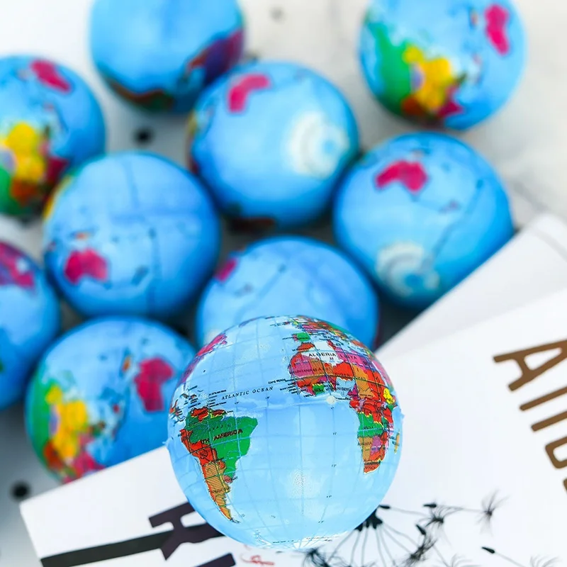 1 шт. 63 мм земной шар игрушки для детей пена Глобус анти-стресс карта мира мяч