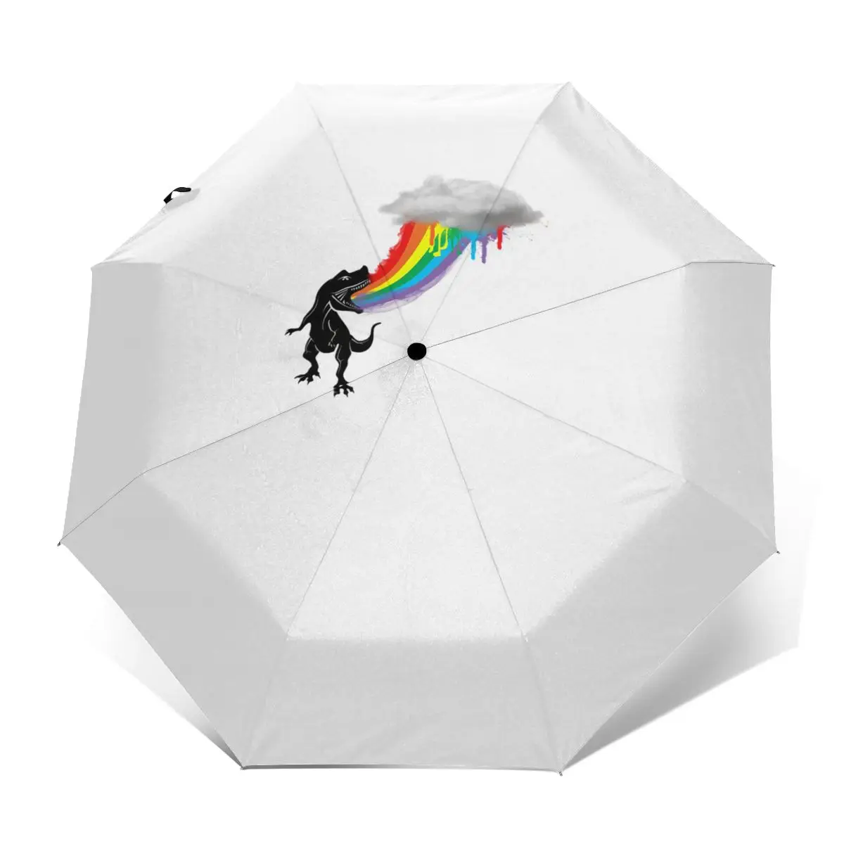 

Зонт-динозавр, автоматический зонт на ветровое стекло, очаровательный портативный Зонт с принтом снаружи