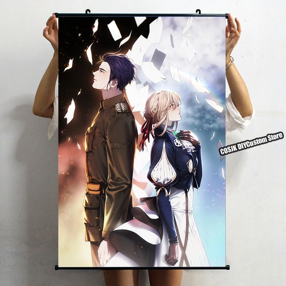 Аниме фиолетовый эверсад Гилберт бугенвиллея постер настенный свиток домашний