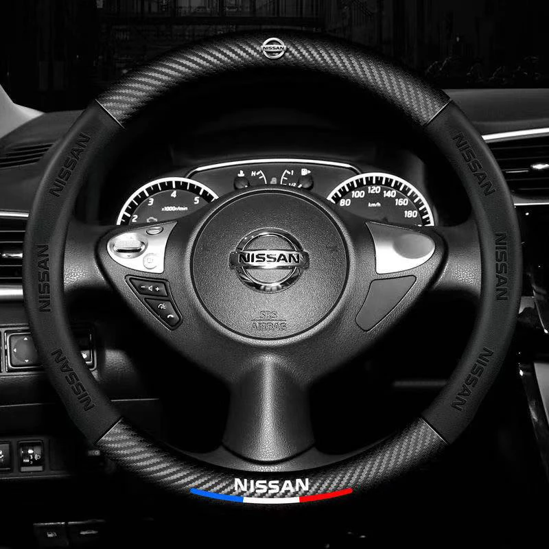 Чехол рулевого колеса из углеродного волокна для Nissan X-TRAIL XTRAIL T30 T31 T32 Juke Qashqai J10 O D 38