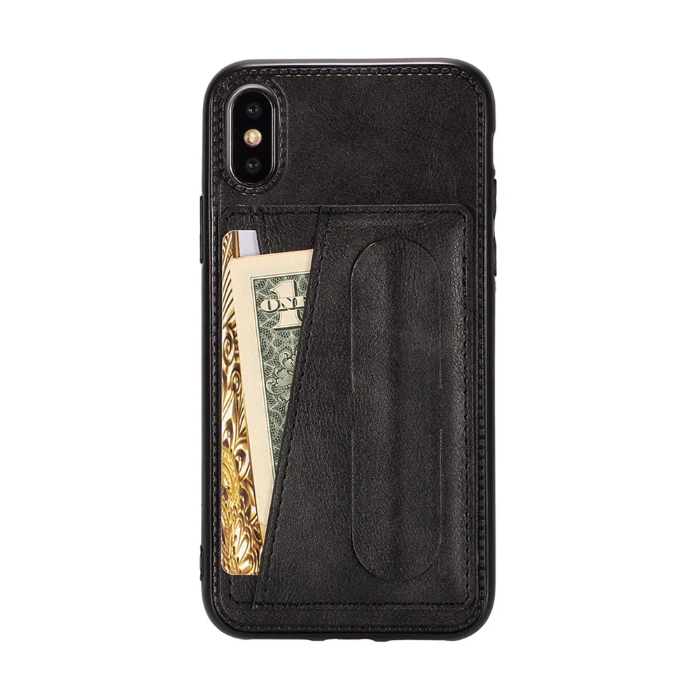 KISSCASE Card Slot Case For iPhone Xr Xs Max 6 6s Cover Leather 7 8 Plus X Pouch Coque Capinhas |