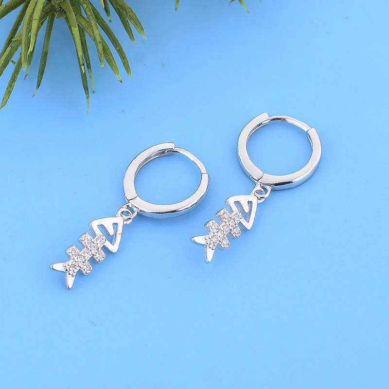 FC ювелирные изделия 925 Серебро Французский золотой цвет рыба кость знак