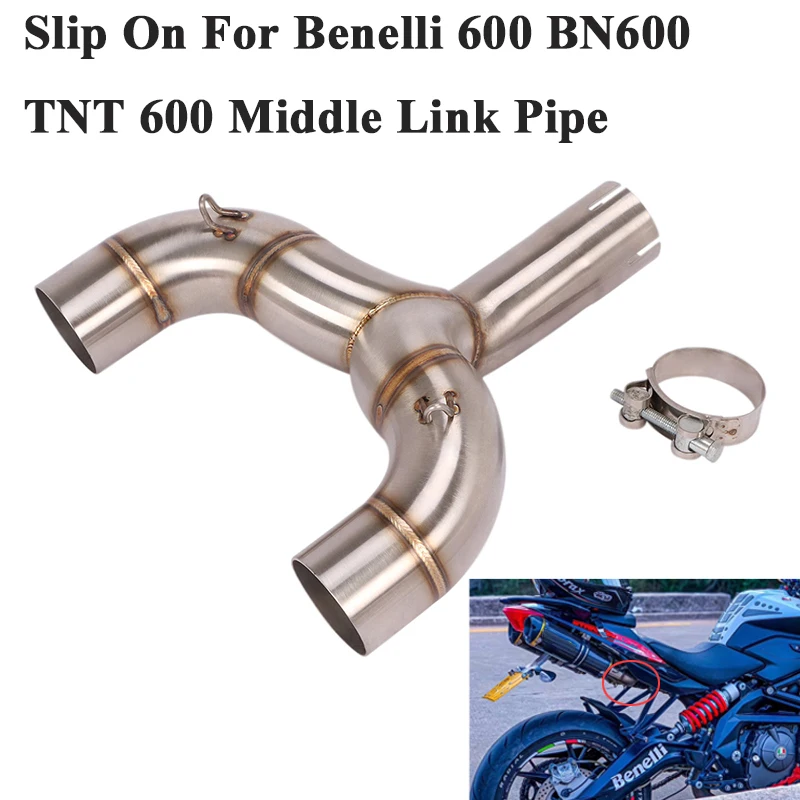 Выхлопная труба для мотоцикла Benelli 600 TNT600 BN600 BJ600 Модифицированная из нержавеющей