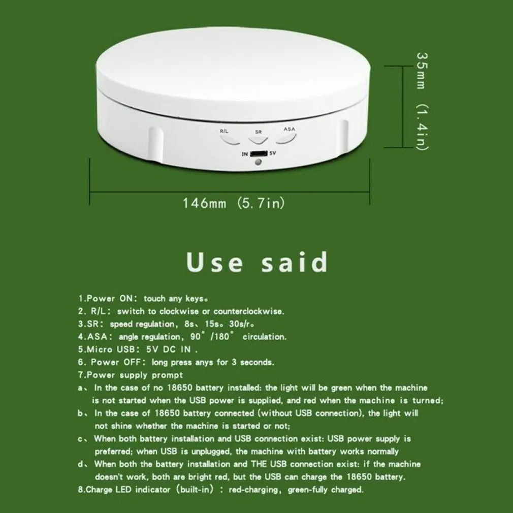 

High Power Electric Rotating Jewelry Display Stand Base Jewelry Organizer Turntable Jewellery Packaging Display Box