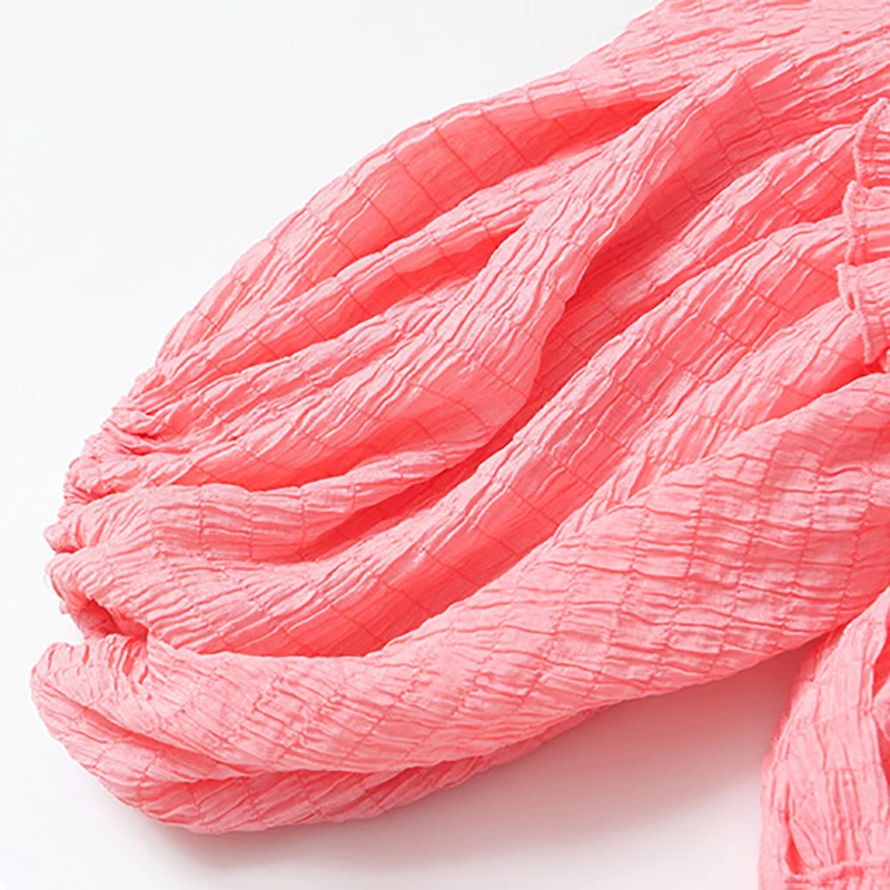 

SeeBeautiful Irregular Dress Female Sexy V-neck Short Pleated Stitch Ruffles Loose Spring 2021 New Fashion Tide L107