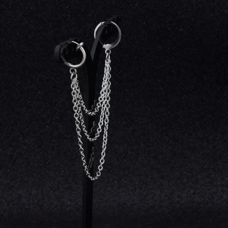 Корейские серьги-гвоздики для мальчиков запонки из нержавеющей стали мужские в