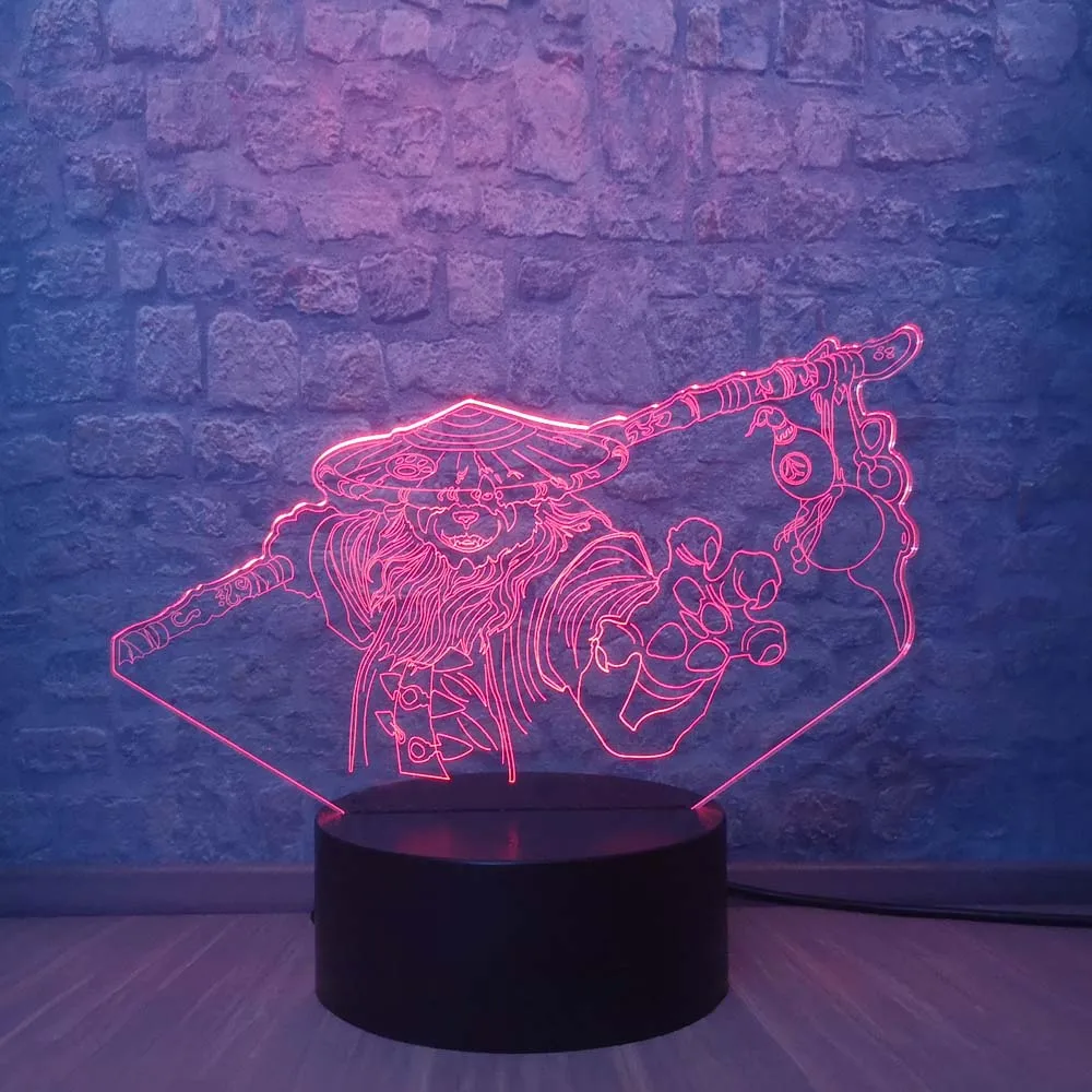 3D лампа World Of Warcraft Mists of Pandaria светодиодный детский Ночной светильник цветная