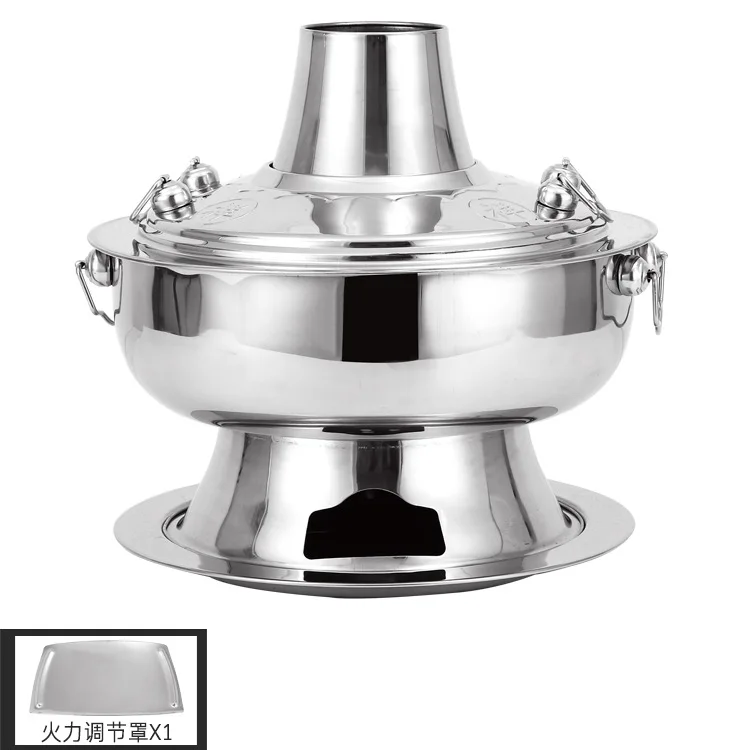 

30cm Thickened Copper Hotpot Traditional Beijing Hot Pot Soup Burn Charcoal Kitchen Cooking Pots Set Hot Pot Cooker Fast Boiling