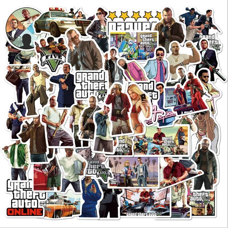 10/30/50 шт./компл. экшн-игра Grand Theft Auto для сноуборда ноутбука чемодана холодильника