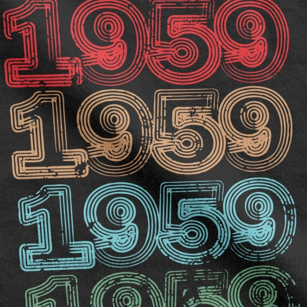 Футболка мужская с коротким рукавом 1959 хлопок 60 лет|Мужские футболки| |