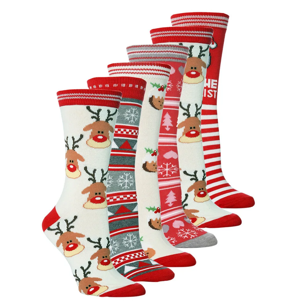 

Christmas Tree Snow Elk Gift Cotton Happy Socks New 2020 Autumn Winter Christmas Socks Men Funny New Year Santa Claus