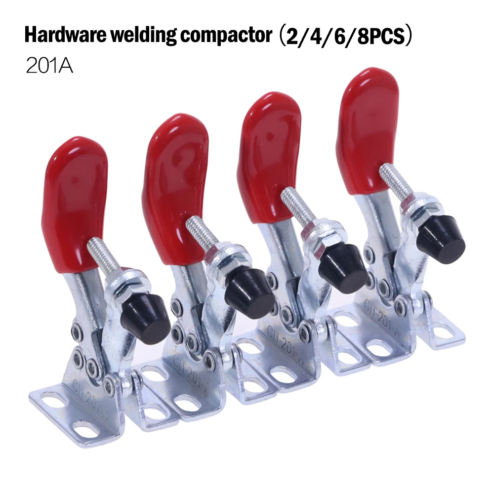 

8/4pcs GH-201A Horizontal Toggle Clamp Quick-Release Toggle Clamps Set 27KG Vertical Toggle Clamp Hand Clip Tool