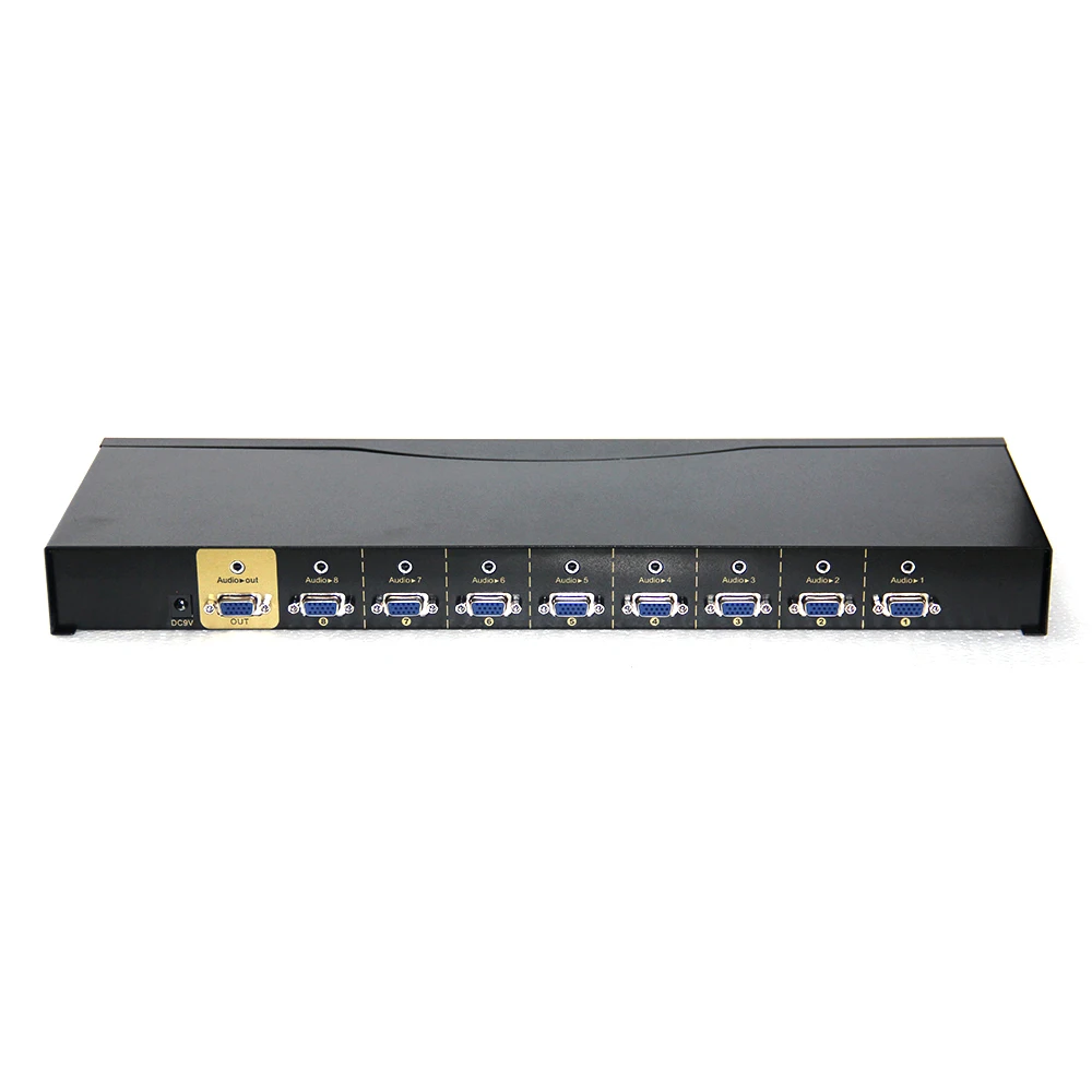 Charmvision VA801R 8 портов VGA аудио мульти компьютерный коммутатор VGA 3,5 мм аудио одновременно управляемый коммутатор с пультом дистанционного управления
