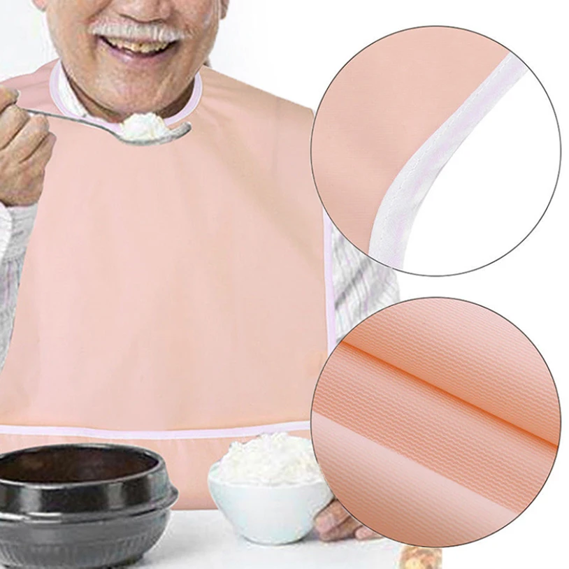 

Adults Elderly Waterproof Anti-Oil Pvc Sleeveless Apron Bib Elderly Aged Saliva Towel Bib Mealtime Protector Aid Aprons