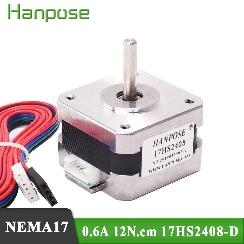 

100 pcs /lots 17HS2408 Nema 17 Stepper Motor 42BYGH 0.6A 12N.CM CE ROSH ISO CNC Laser Grind Foam Plasma Cut 3D printer