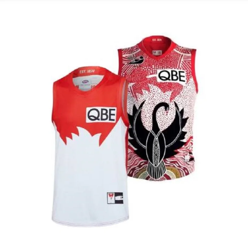 

2021/2022 лебеди, Мужская камиза для регби, AFL Guernsey, лебеди, дом, экстравагантный Размер