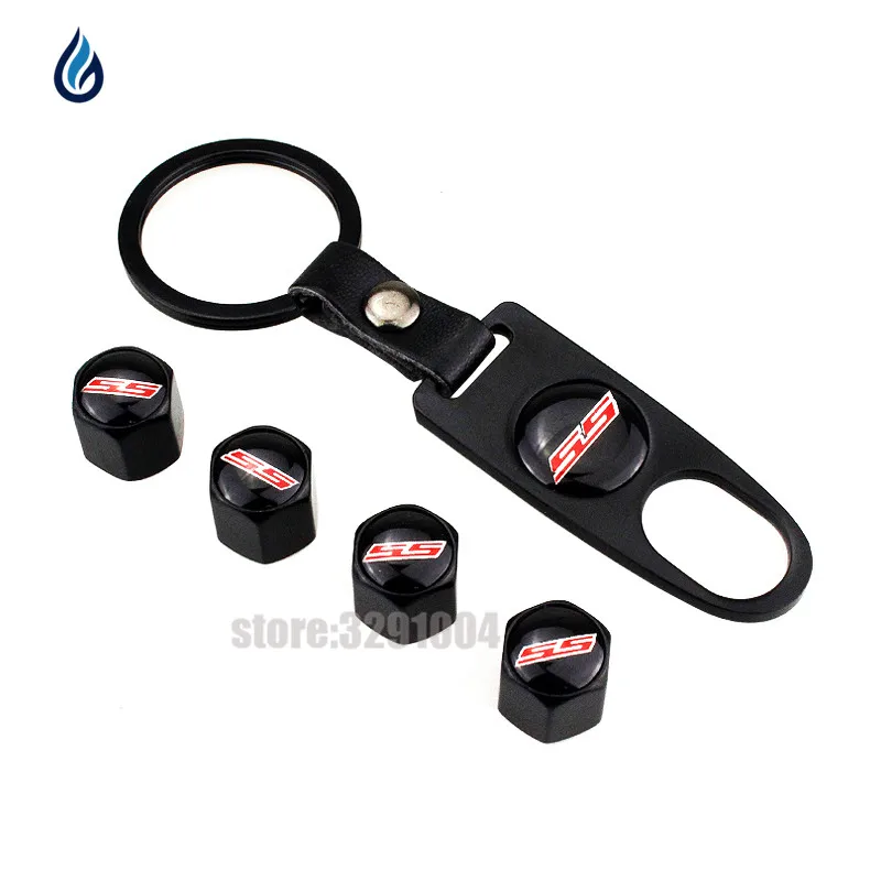 Логотип SS колпачок клапана автомобильной шины с брелоком для Chevrolet Aveo Cruze Malibu Sail Cap