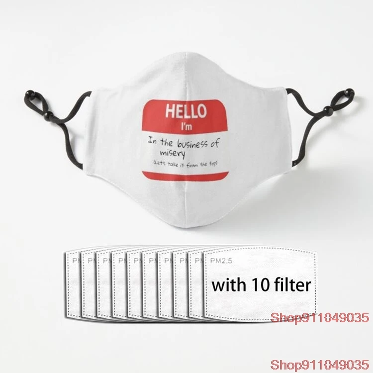 

Misery бизнес рисовать принт уход за кожей лица Модные маски для рта для взрослых многоразовый моющийся ткань маски для мужчин/женщин уход за к...