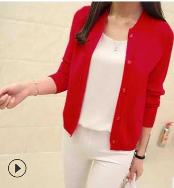 

New Spring Autumn 2019 Female Knit Cardigan Sweater Coat Short Female A Little Shawl Knitted Jacket Female Color Women Sweaters