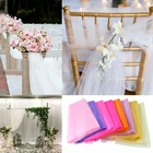 510 м свадебная Тюль органза в рулоне, кристальная органза, ткань для свадебной фотосессии, подвесное украшение сделай сам, свадебный стул с поясом