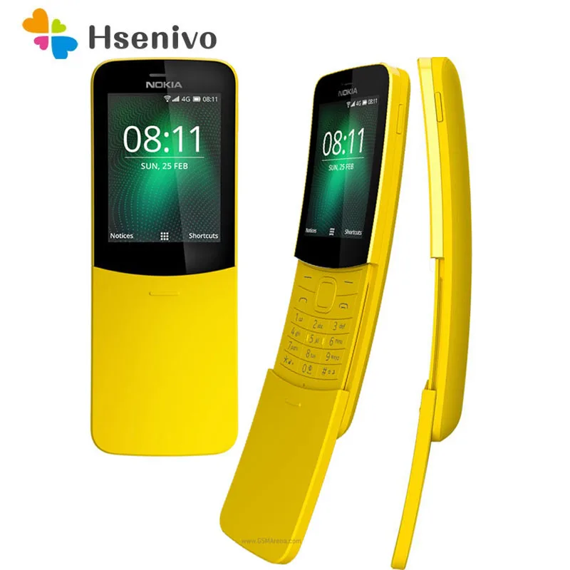 Мобильный телефон Nokia 8110 4G (2018) Восстановленный оригинальный NOKIA разблокированный