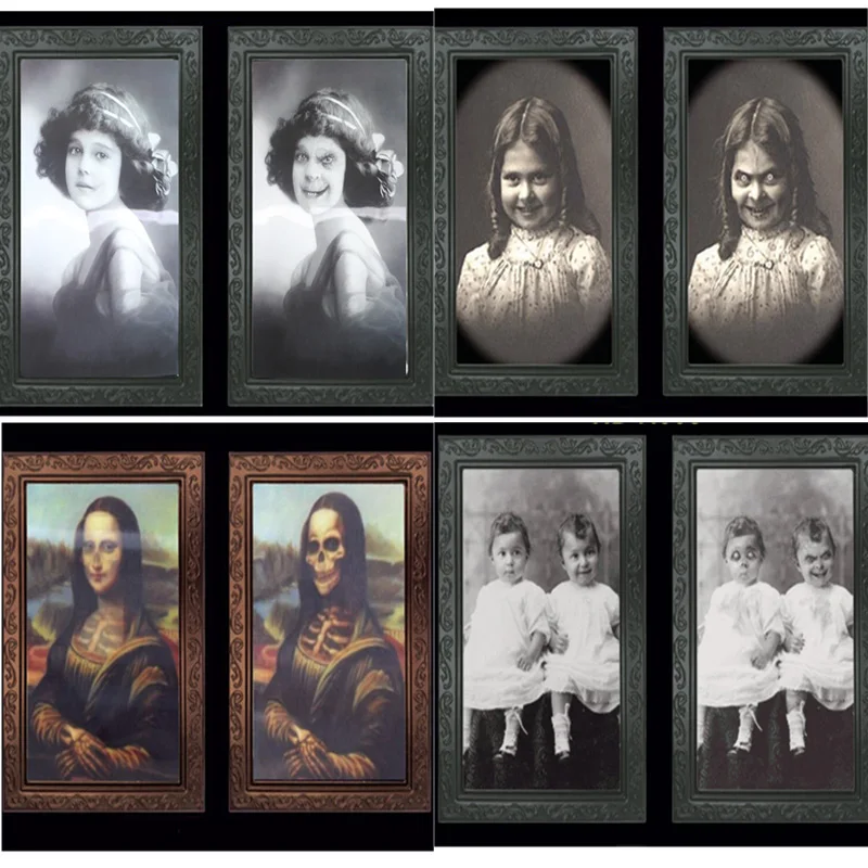 3D рамка для фотографий с изображением призрака на Хэллоуин линзовое украшение