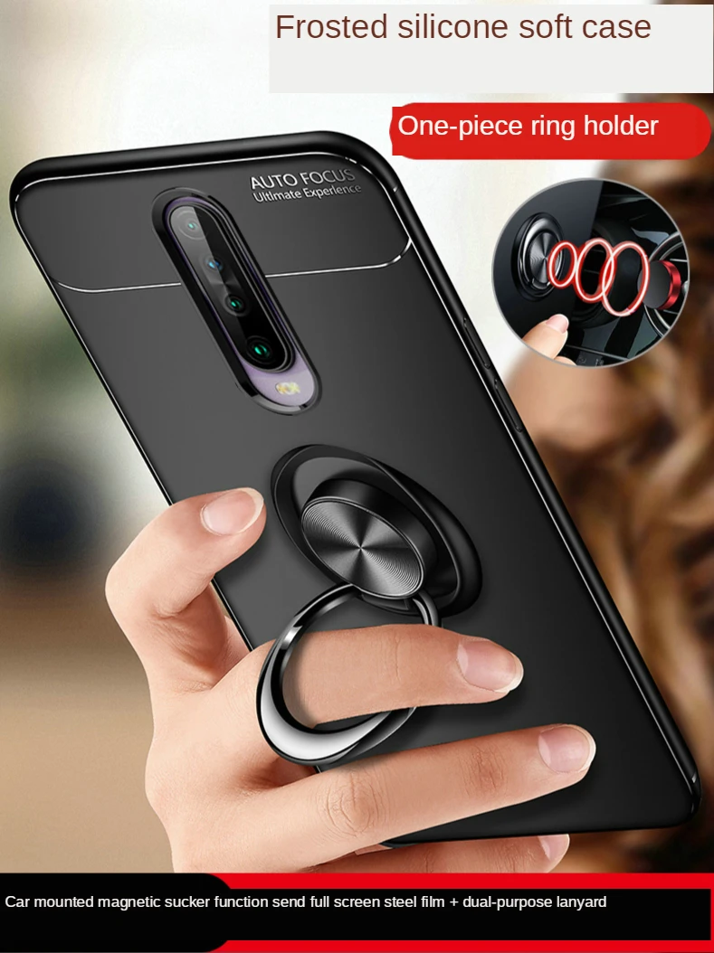 

Shockproof Case For Redmi Note 9S 9 Pro Max 8 T K30 Magnet Ring Holder Phone Back Cover For Xiaomi Mi 10 Pro 9T 9 Lite Note 10
