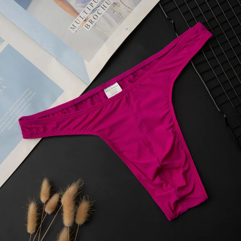 Трусы-брифы мужские ультратонкие пикантное нижнее белье из вискозы U-выпуклые