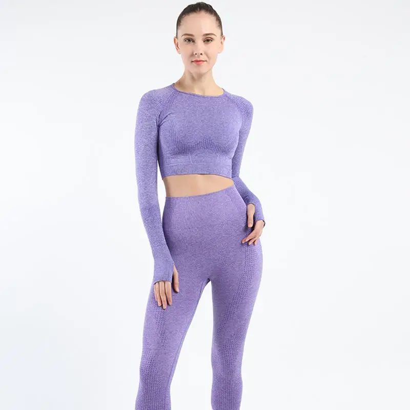

Fitness Sports Suit Europe and The United States High Waist Yoga Pants Beauty Back Sports Bra Seamless Yoga Wear Women