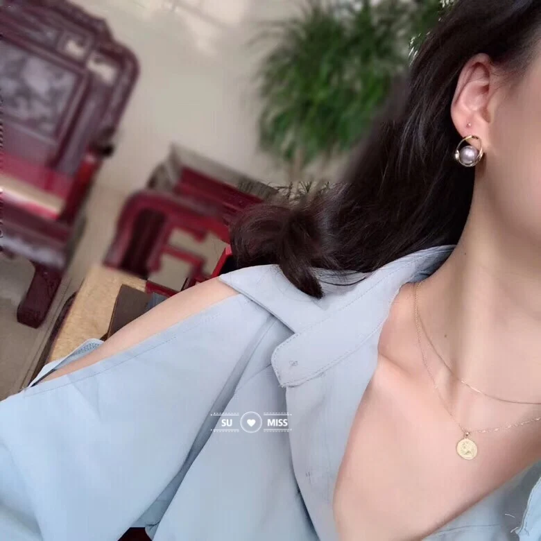 Женские серьги-гвоздики с искусственным жемчугом | Украшения и аксессуары