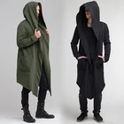 Мужской длинный кардиган с капюшоном в японском стиле, ветровка, средневековая Европейская накидка, пальто, куртки, костюм-убийца пиратов викингов